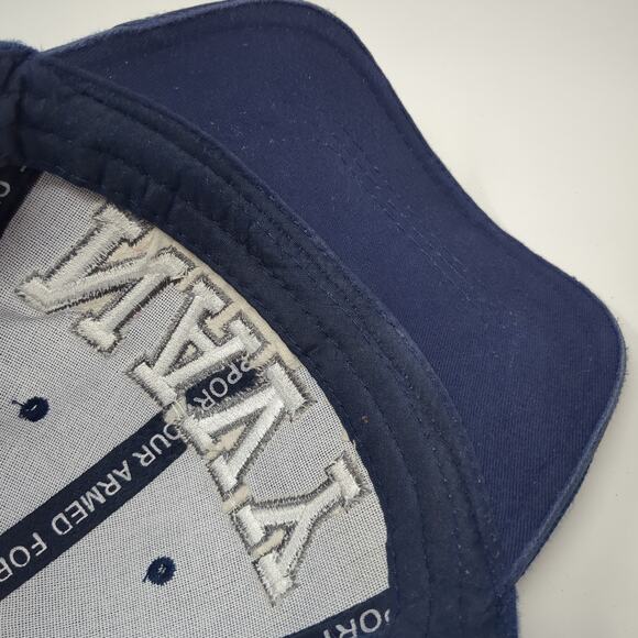 Navy Veteran U.S. Navy Strapback Baseball Cap Blue One Size Brigade K&S Unique - Picture 8 of 9